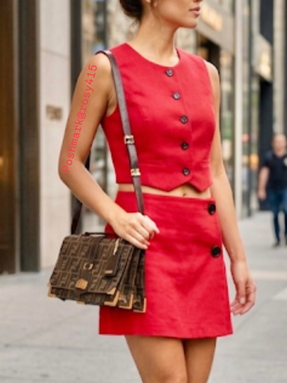 Fendi Bag Zucca Vitello Classic No. 1 Satchel Tobacco Moro Crossbody Top handle